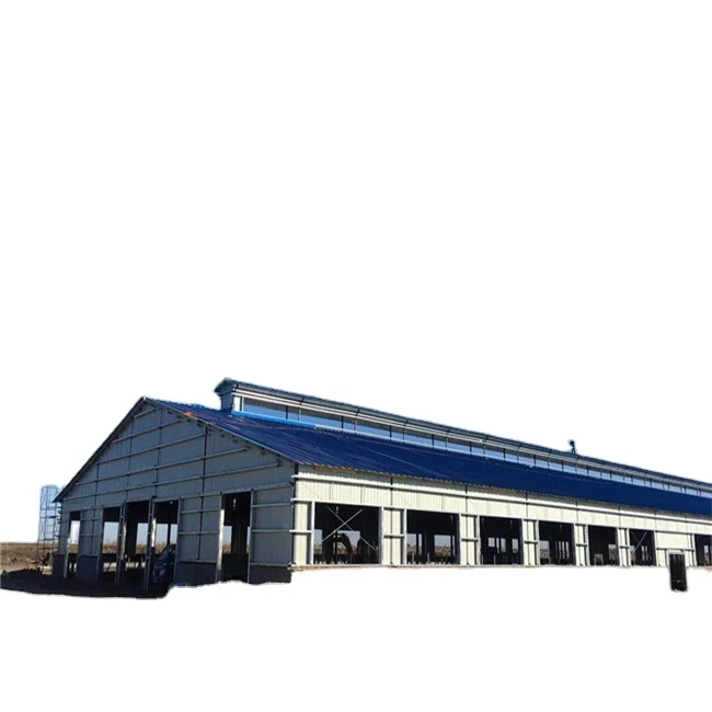High-quality steel structure Cow shed Easy Install Prefabricated Low Cost steel structure poultry house