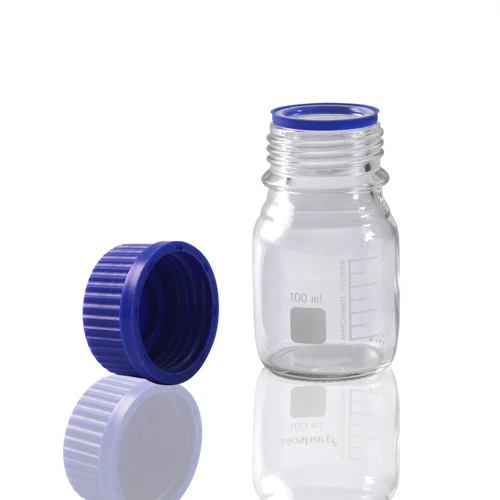 100ml Glass media bottle  reagent bottle Blue cap bottle