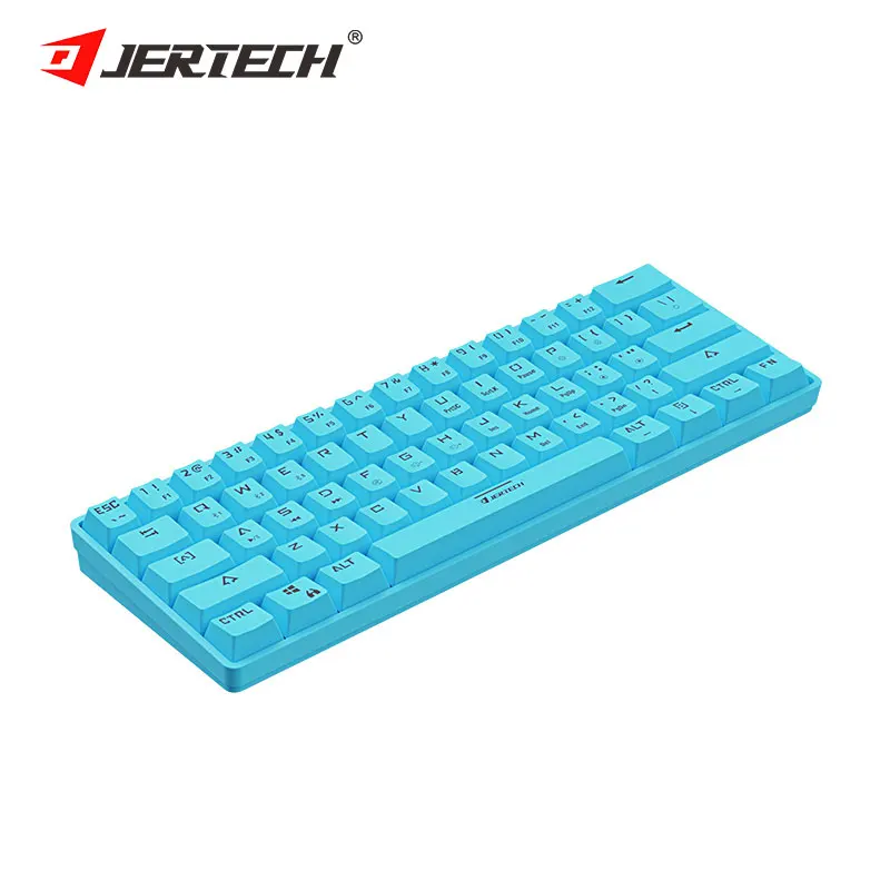 Программируемая Беспроводная механическая мини-клавиатура Jertech дальнего действия с голубыми зубьями 6 tastaur pink sakura hotswappable diy для ipad