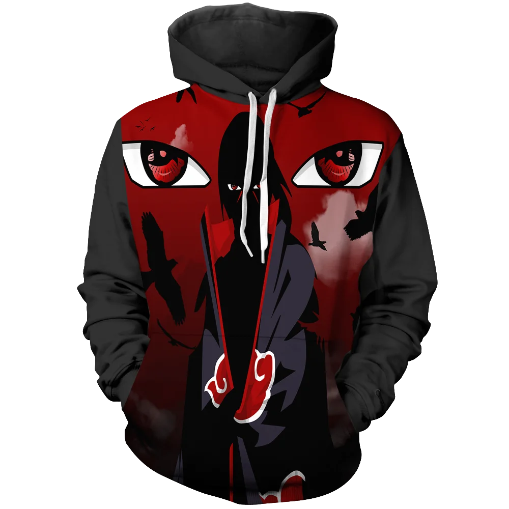 China vendor OEM mens boys clothing 3d printing customization men winter anime hoodie