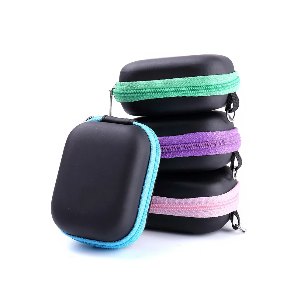 
Wholesale Customized Logo Mini EVA Travel Storage Bag Earphone Case Roller Bottles Holder 5ML 6Pcs Essential Oil Carrying Case 
