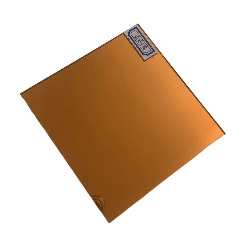 Colored mirror glass sheet bronze tinted mirror glass for decoration of building construction panel