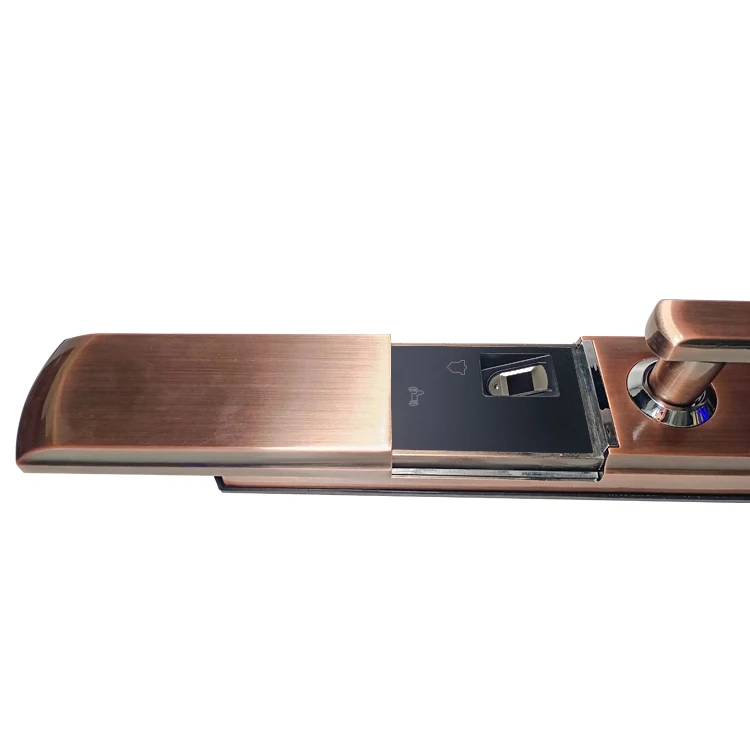 Waterproof TTLock App Fingerprint Password Keyless Entry Smart Sliding Aluminum Door Lock