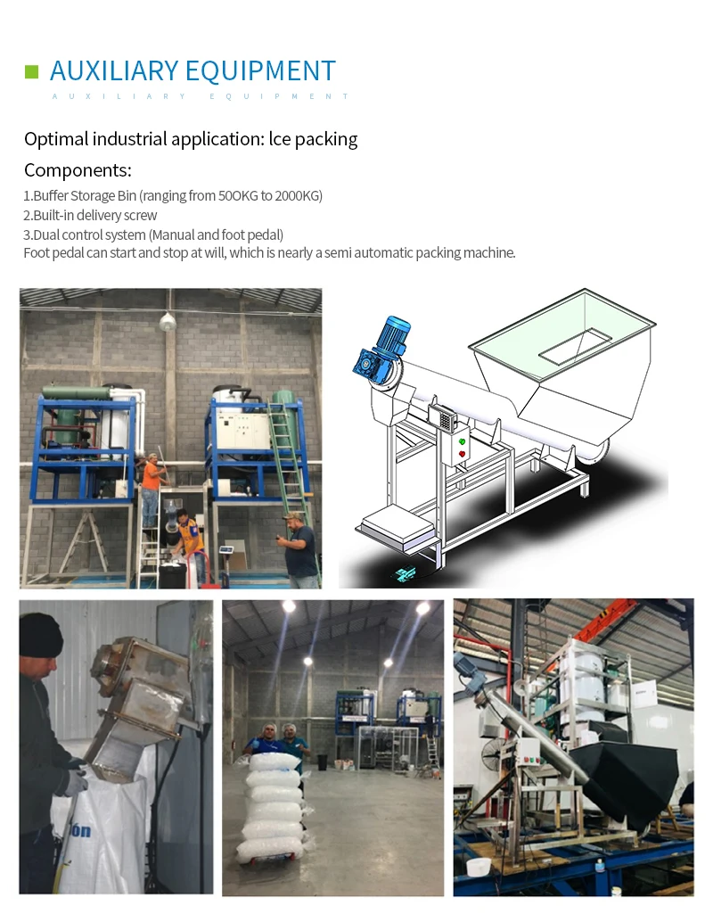 Refrigeration Equipment 1 Ton Industrial Commercial Ice Machine Price Tube Ice Making Machines For Sale