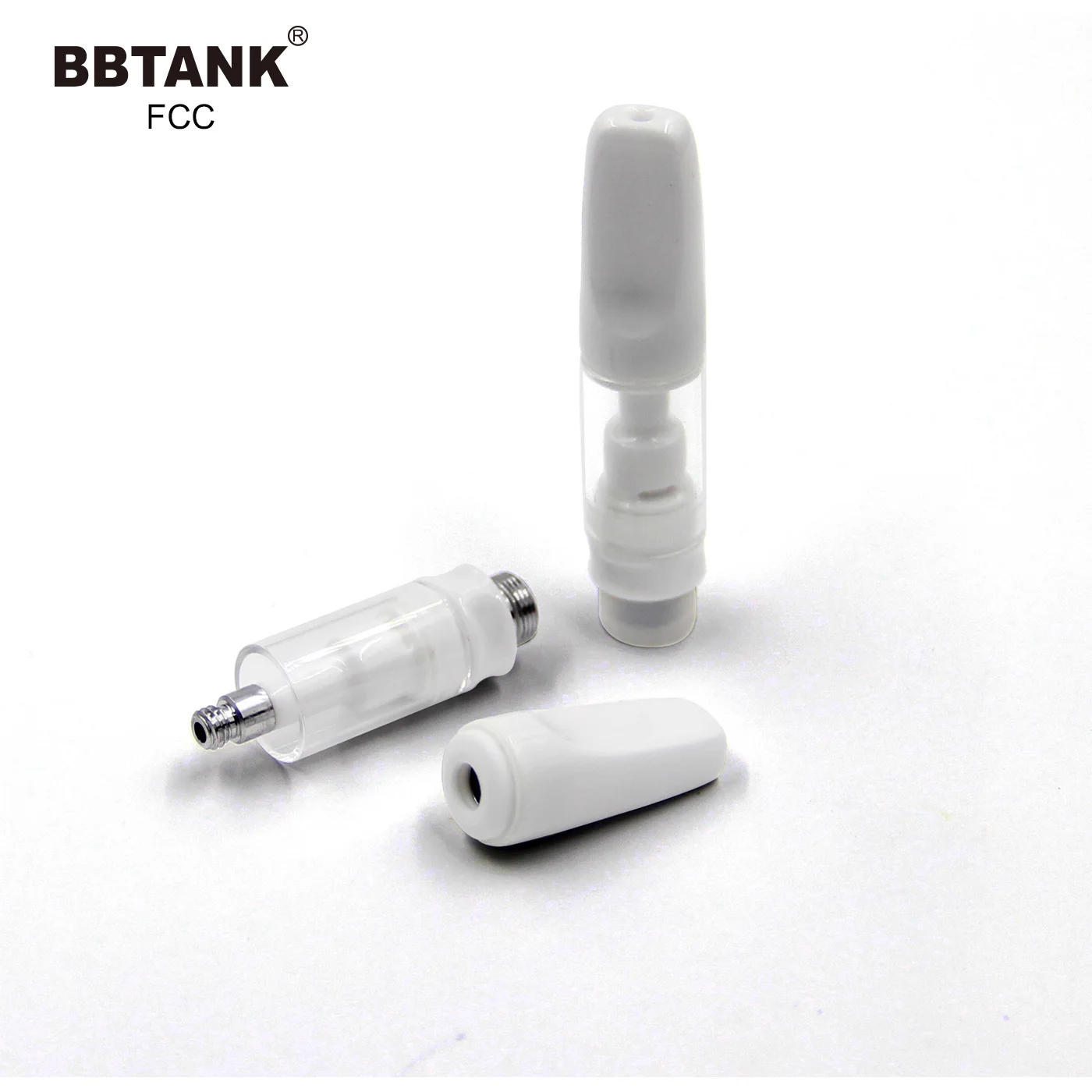 BBTANK FCC Wholesale All Ceramic Vaporizer Cartridge 1g  510 Thread Vape Cartridges .5ml CBD oil Cartridge