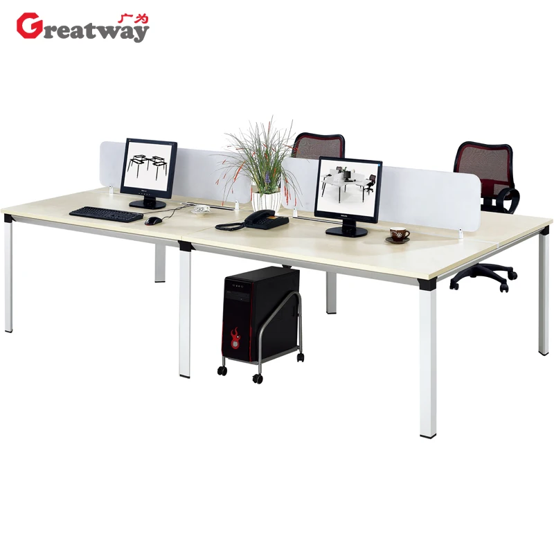 
elegant triangle tube metal table frame office workstation desk for open space 