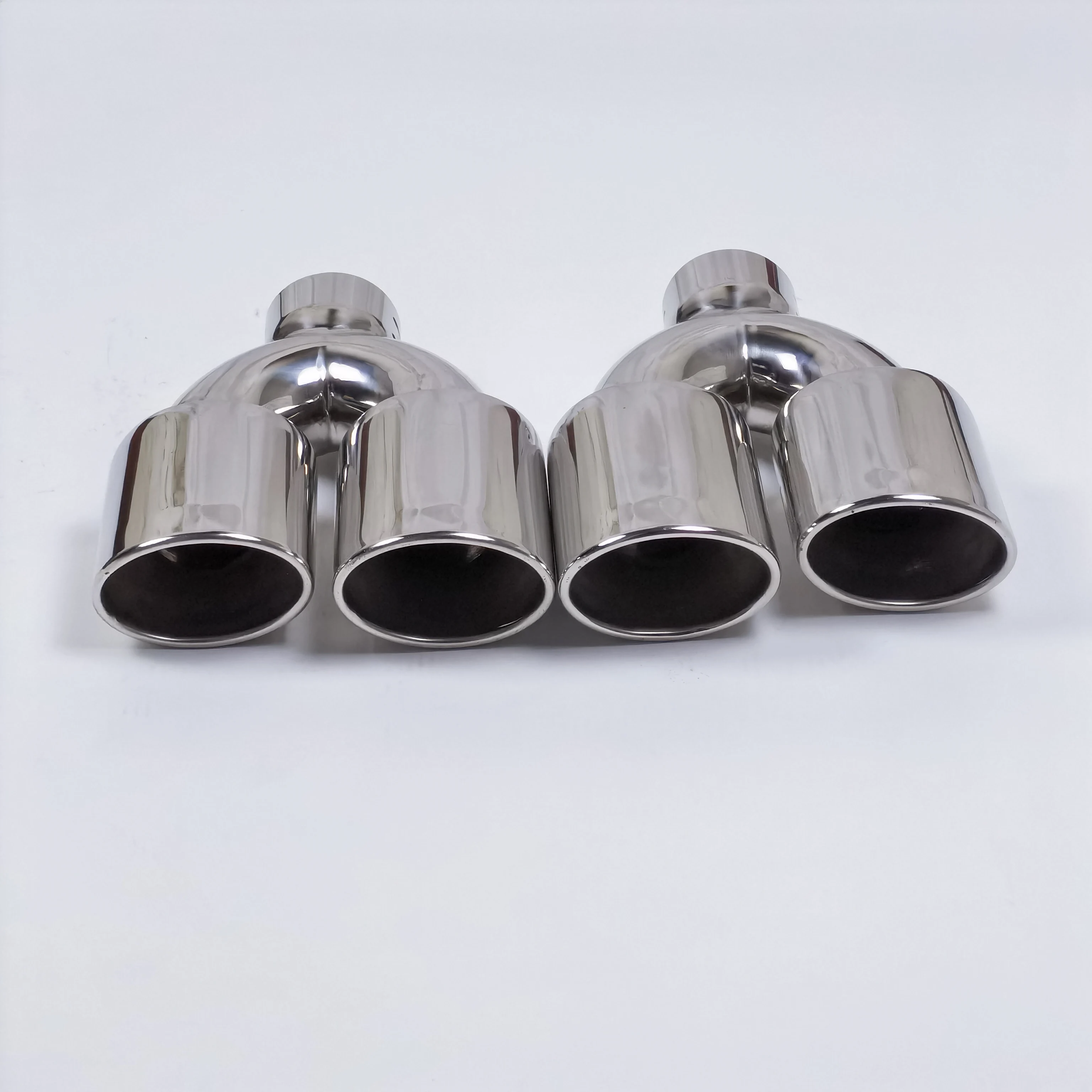 stainless steel Oval exhaust muffler Dual Outlet Exhaust Tips