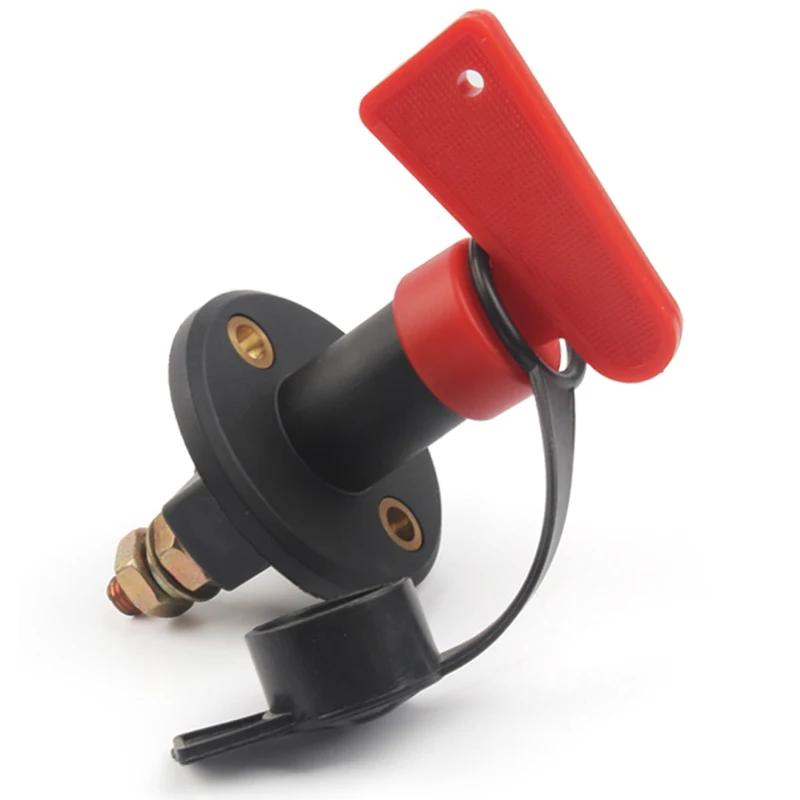 12V 24V Red Key Cut Off Battery Main Kill Switch Vehicle Car Modified Isolator Disconnector Car Power Switch for Auto truck boat