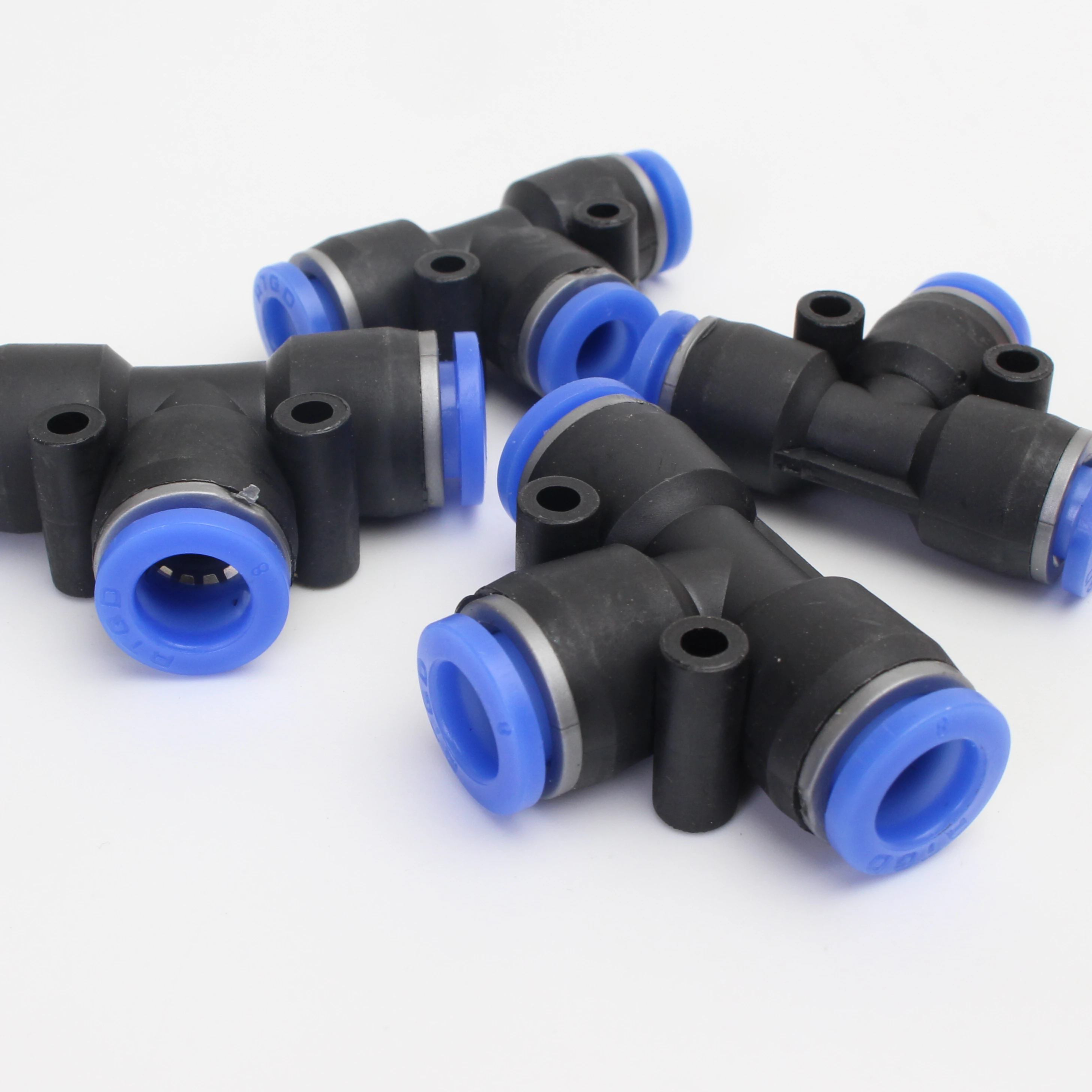Pneumatic 3 way hose connector T Sharp Quick Connectors PE Series Pneumatic Fittings Air Hose Connectors