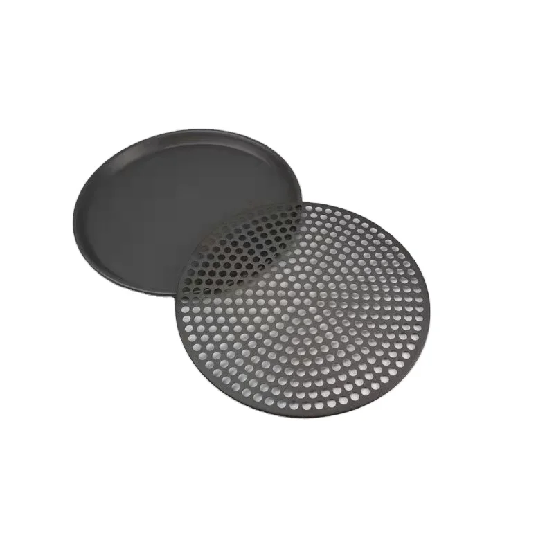 High Quality Non-stick Pizza Pan 6'-16' Kitchen Food Baking Tools Perforated Pizza Screen Round Flat Disk