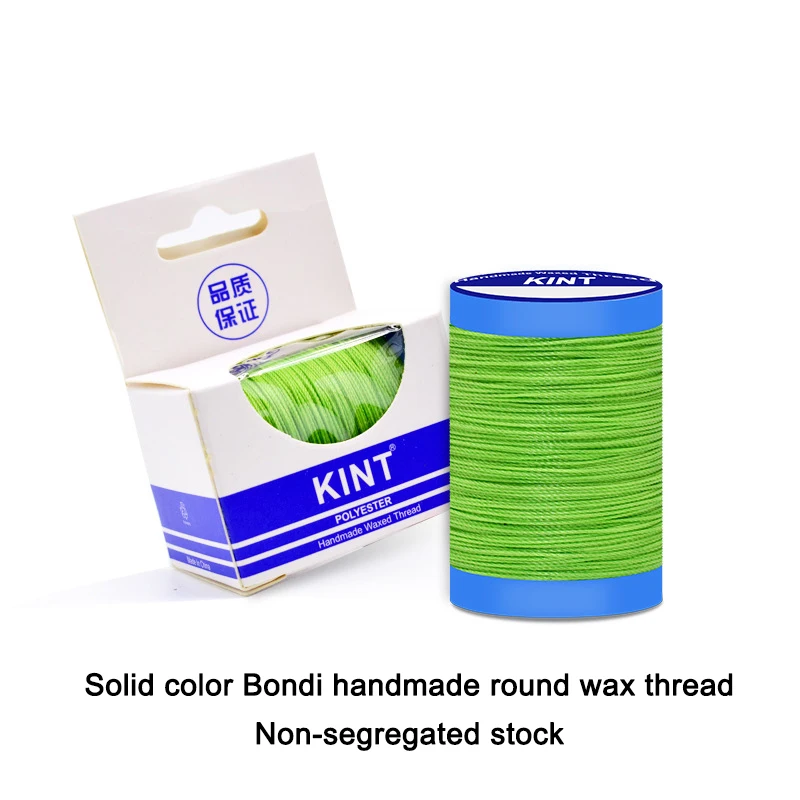 Wholesale Monochrome 0.8mm Bondi Polyester Round Wax Line For Bag Waxed Cord Leather Craft Diy Waxed String