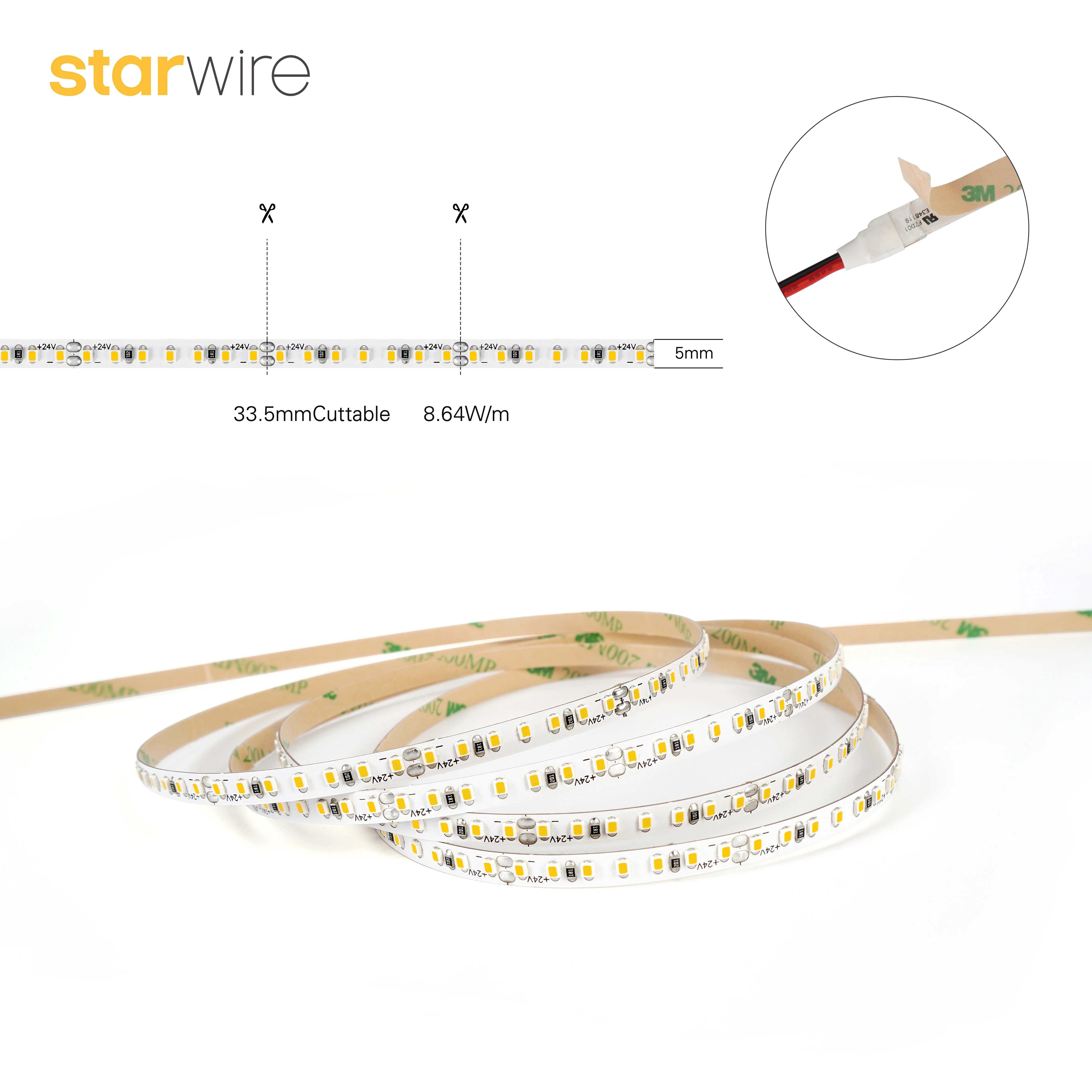 Customized Flexible Light Strip 5Mm Mini PCB 210Leds SMD2216 Led Strips