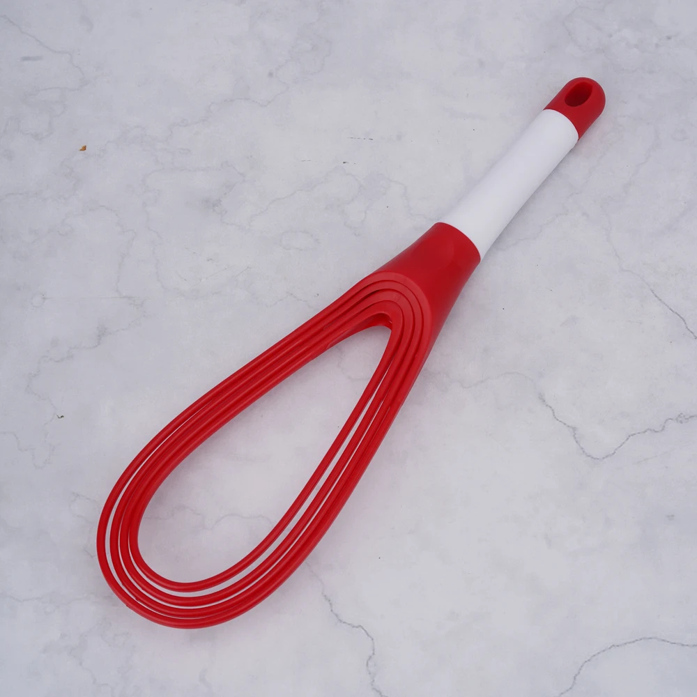 11.5-inch Multicolored Multi-use Twist Whisk 2-in-1 Balloon and Flat Whisk Egg beater