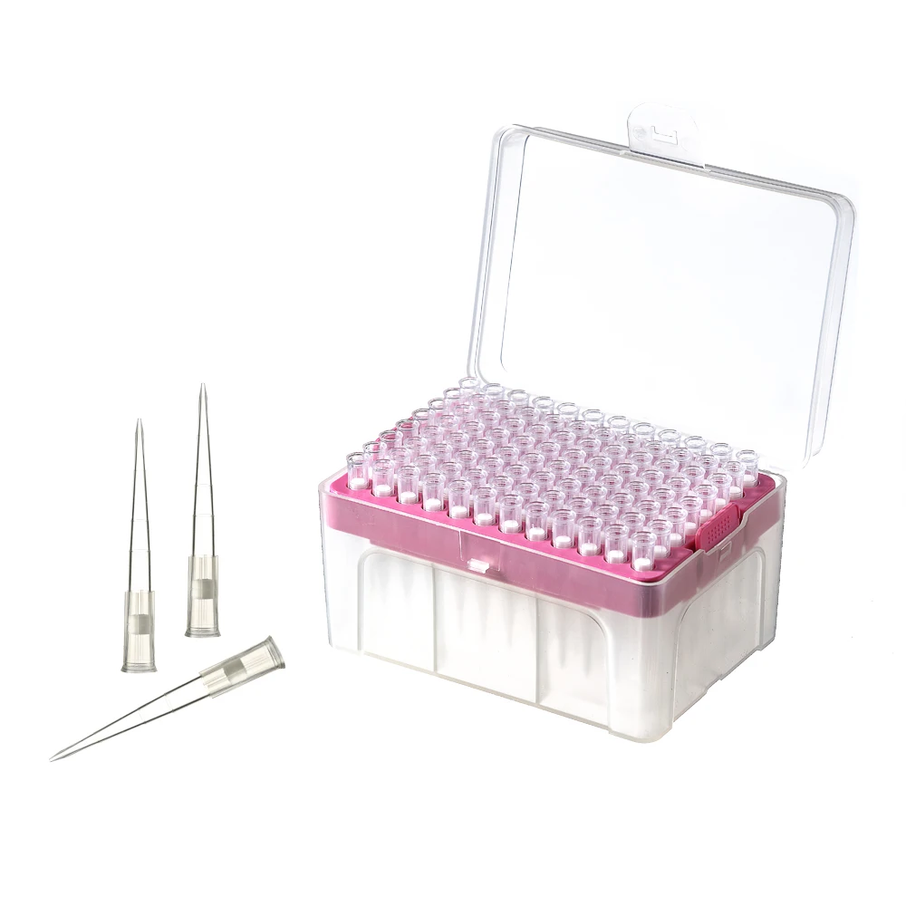 Disposable Plastic Transparent Sterile Filter Tips Universal 300Ul Pipette Tips For Medical Lab