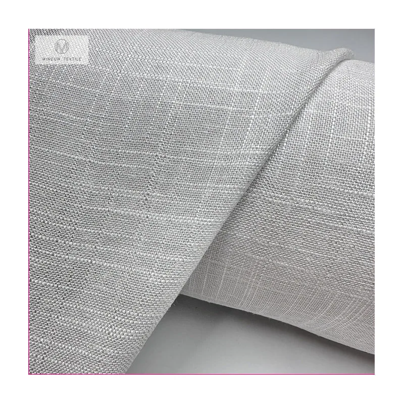 Mindun Factory Supply Cost-effective Linen Slub Style Transparent Tulle Sheer Voile Curtains For The Living Room