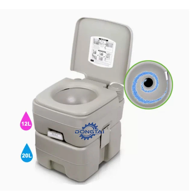 Camper Accessories White Color Light Weight PP Material Portable Motorhome Caravan Camping RV Toilet