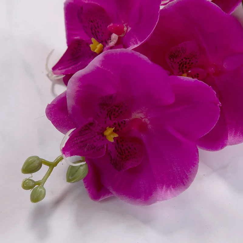 Wholesale real touch high simulation faux silk flowers cheap price artificial butterfly orchids phalaenopsis flower for wedding