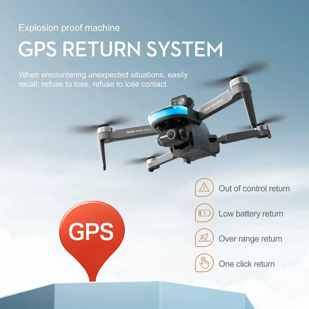 JHD New S9S GPS Drone 4k Profesional 8K HD Camera 2-Axis Gimbal Anti-Shake Aerial Photography Brushless Foldable Quadcopter