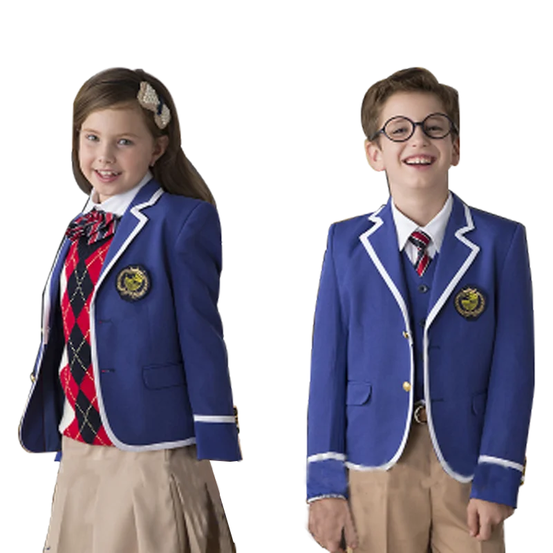 2021 New products on market school blazer navy blue 6 years british style private school uniforms