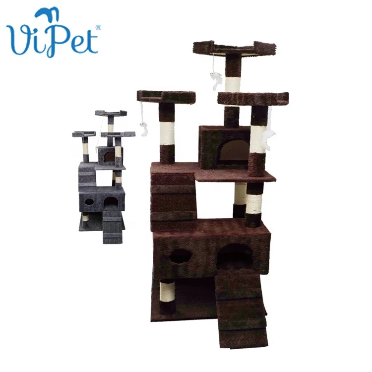 Supply Professional Eco-friendly Cat Tree Playground Cat Scratcher Cardboard House Cat Toy Tree