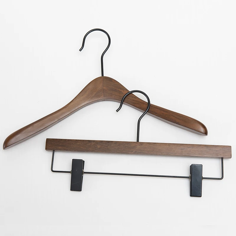 Deluxe Garment Hotel Brand Customized Wooden Hanger with