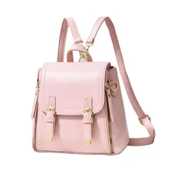 OEM designer women pu leather backpack small casual fashion exquisite college style handbags