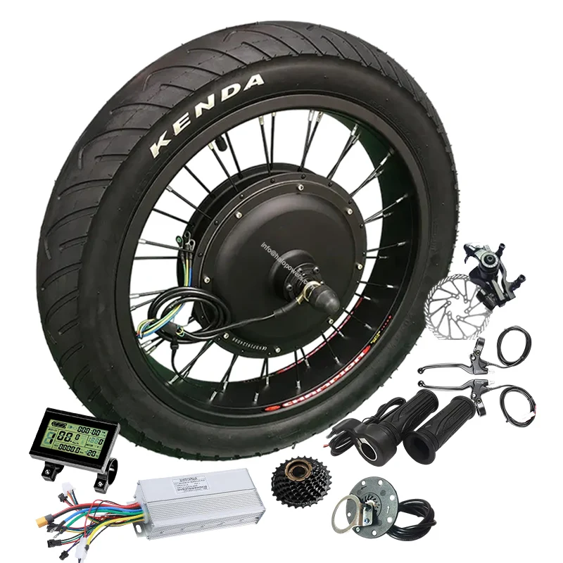 48v 52v 1000w 1500w 2000w 3000w 20' 24' 26'X4.0 fat tire kit 26 sabvoton 170mmfat tire hub motor kit electric bike snow wheel