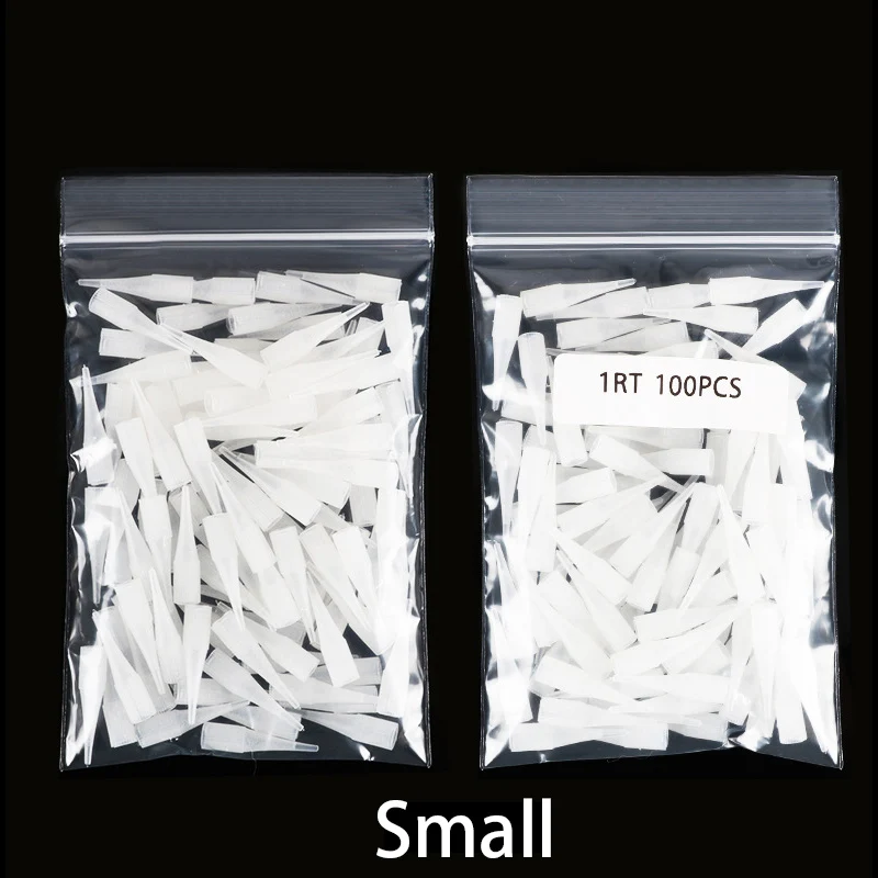 500 PCS Traditional Caps 1R/3R/5R/5F/7F Tattoo Needles Plastic Machine Permanent Makeup Tips Disposable Eyebrow Nadelkappe