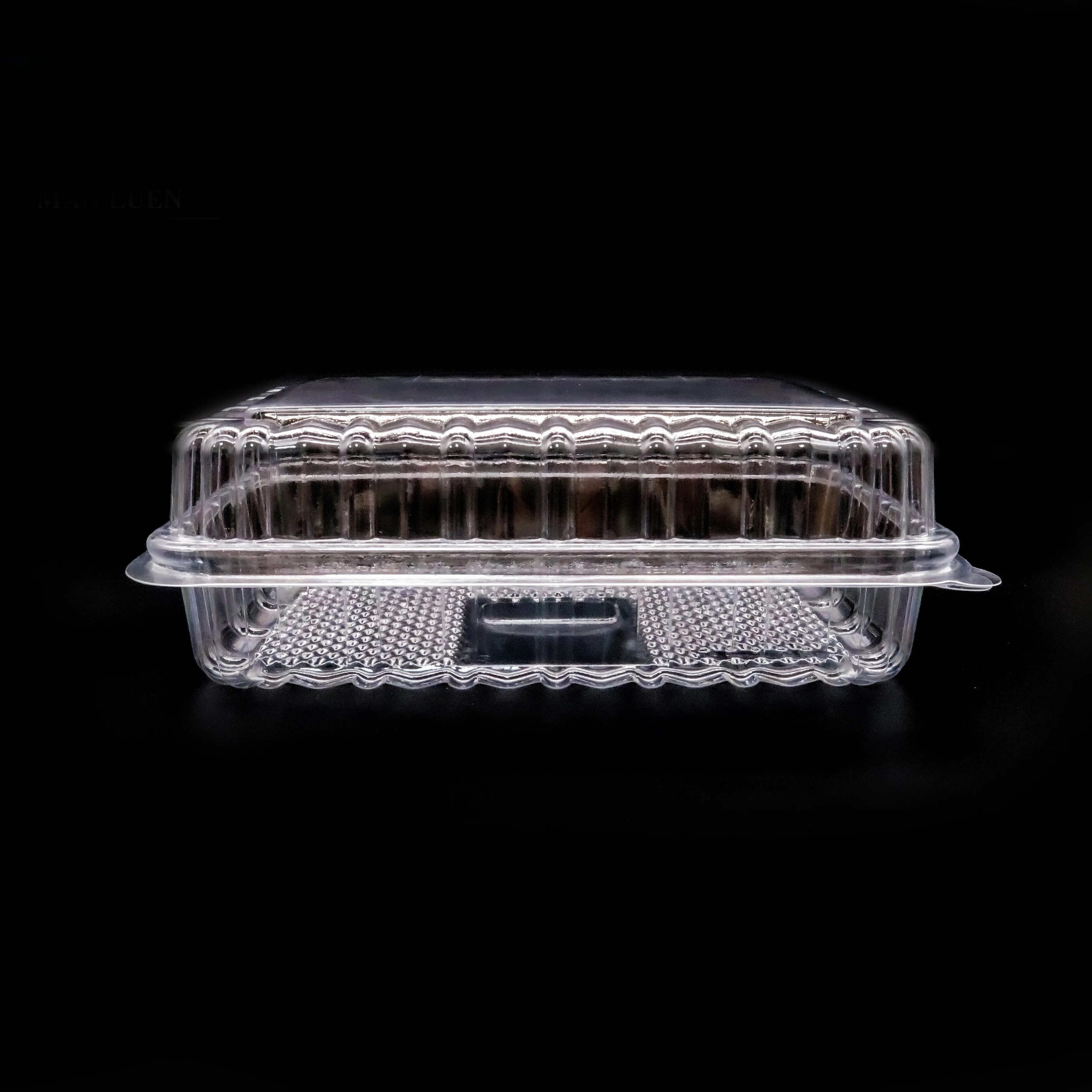 Eco friendly Plastic Packakging Clamshell Box Disposable Salad Fruit Takeaway Clear Hing Box
