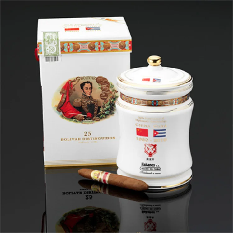 Handmade high quality custom ceramic cigar jar for brand