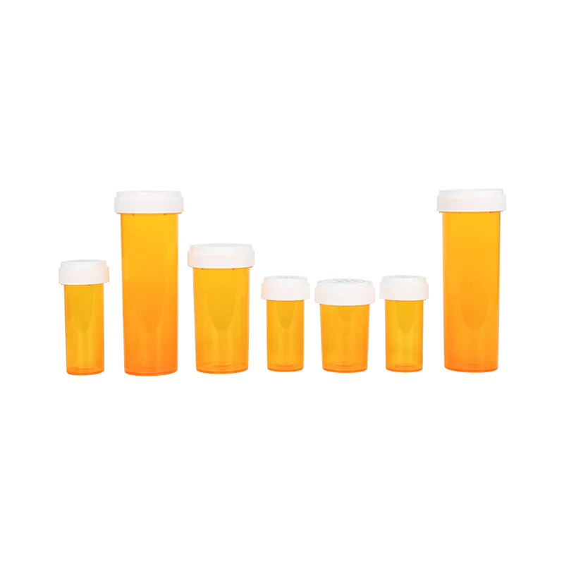 Hot sales child proof pill bottle plastic push down & turn 30 dram reversible vials