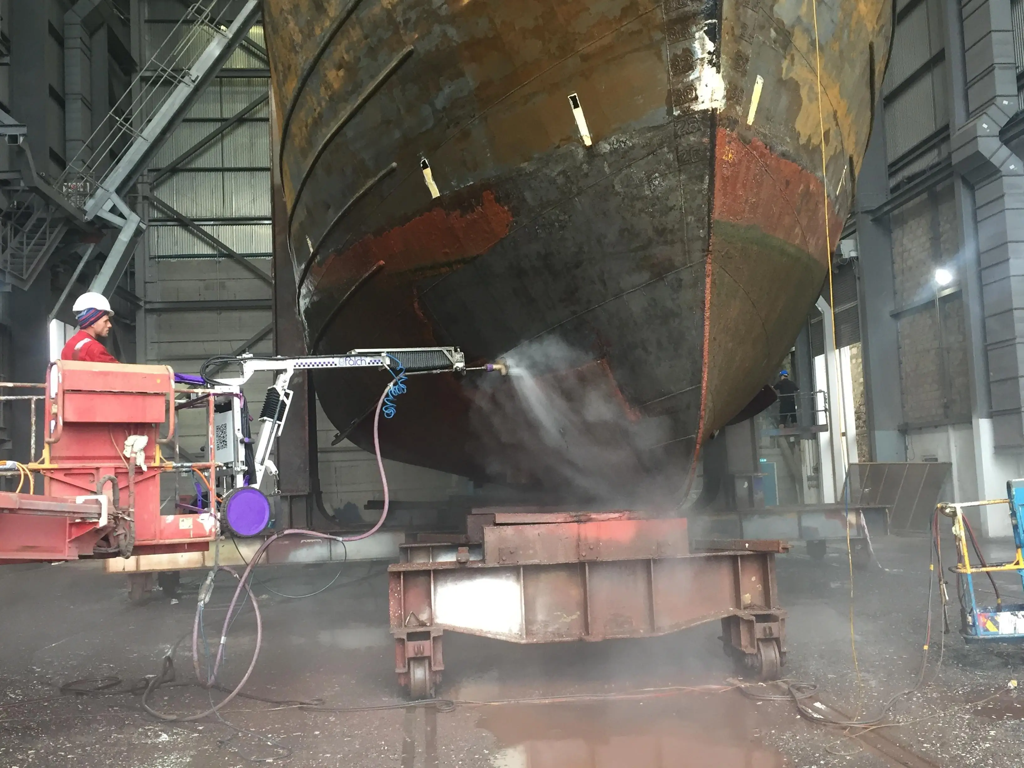 2800bar 41lpm high performance ship hull paint remove high pressure water jet cleaner
