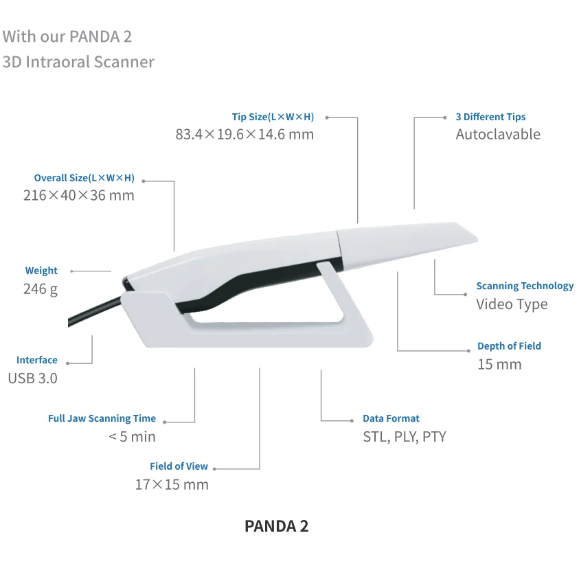 Dental Oral Therapy Equipment Dental 3D Intraoral Scanner Intra Oral Scanner 3d Dental