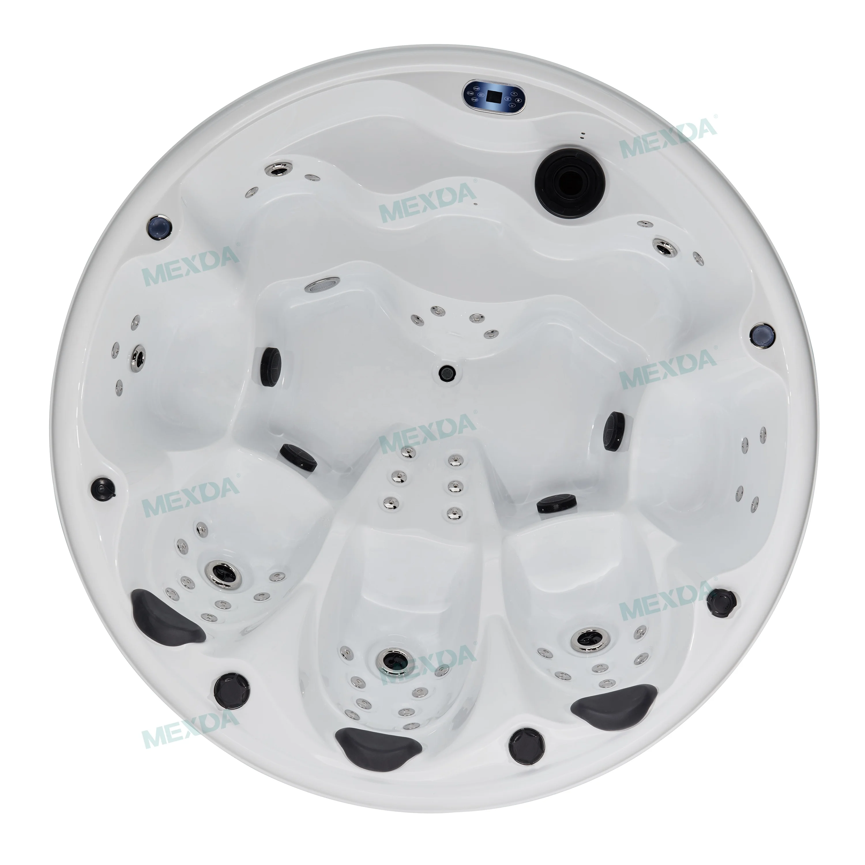 MEXDA Round Outdoor Spa Hot Tub Jacuzzi for 8 People WS-097