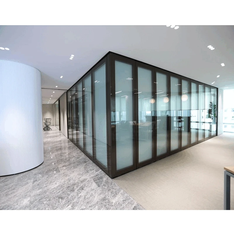 Interior Sound Proof Folding Partition Wall Room Divider Movable Partition Temporary Walls Operable Glass Partition Wall
