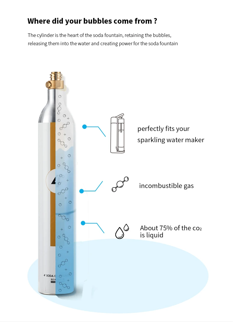 Factory offer 60L Alum Cylinders with  DOT TPED Certificates  for Soda Machines