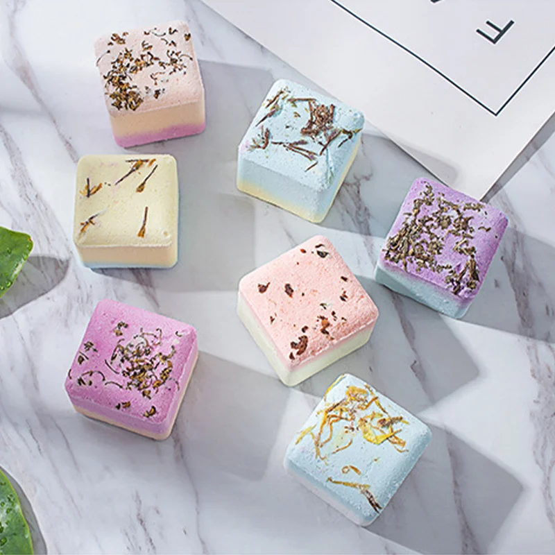 Natural Vegan Organic Essential Oil Aromatherapy bath bomb square