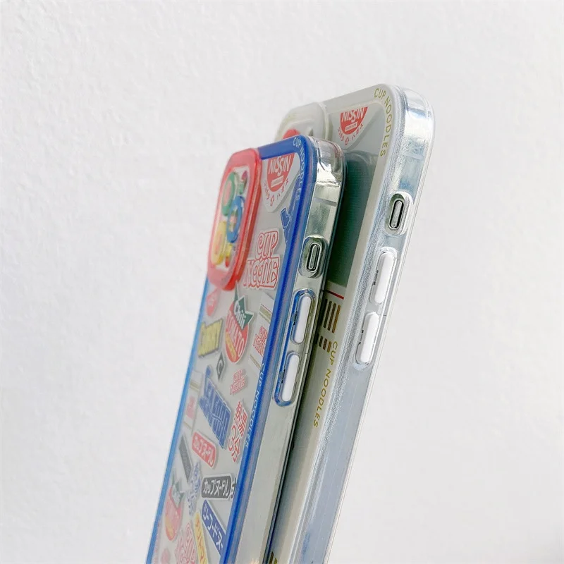 Soft Clear Phone Cases for iPhone 12 13pro max 11 Food Cartoon Cellphone Cover XR XS Max