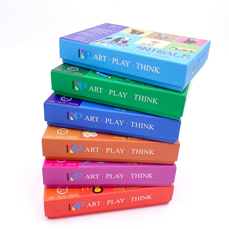 Customize Your Own 300gsm Black Core Paper English Flash Printing Playing Cards For Children Flashcard