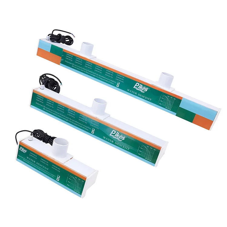 300mm 600m 900mm 1200mm size with led lights or without led lights acrylic garden pool wall waterfall water descent