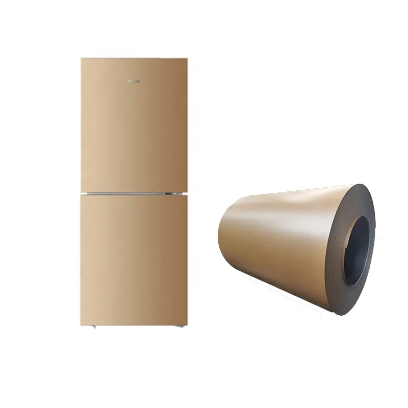 Refrigerator gold brushed pattern stainless steel sheet with pvc film ROGOSTEEL