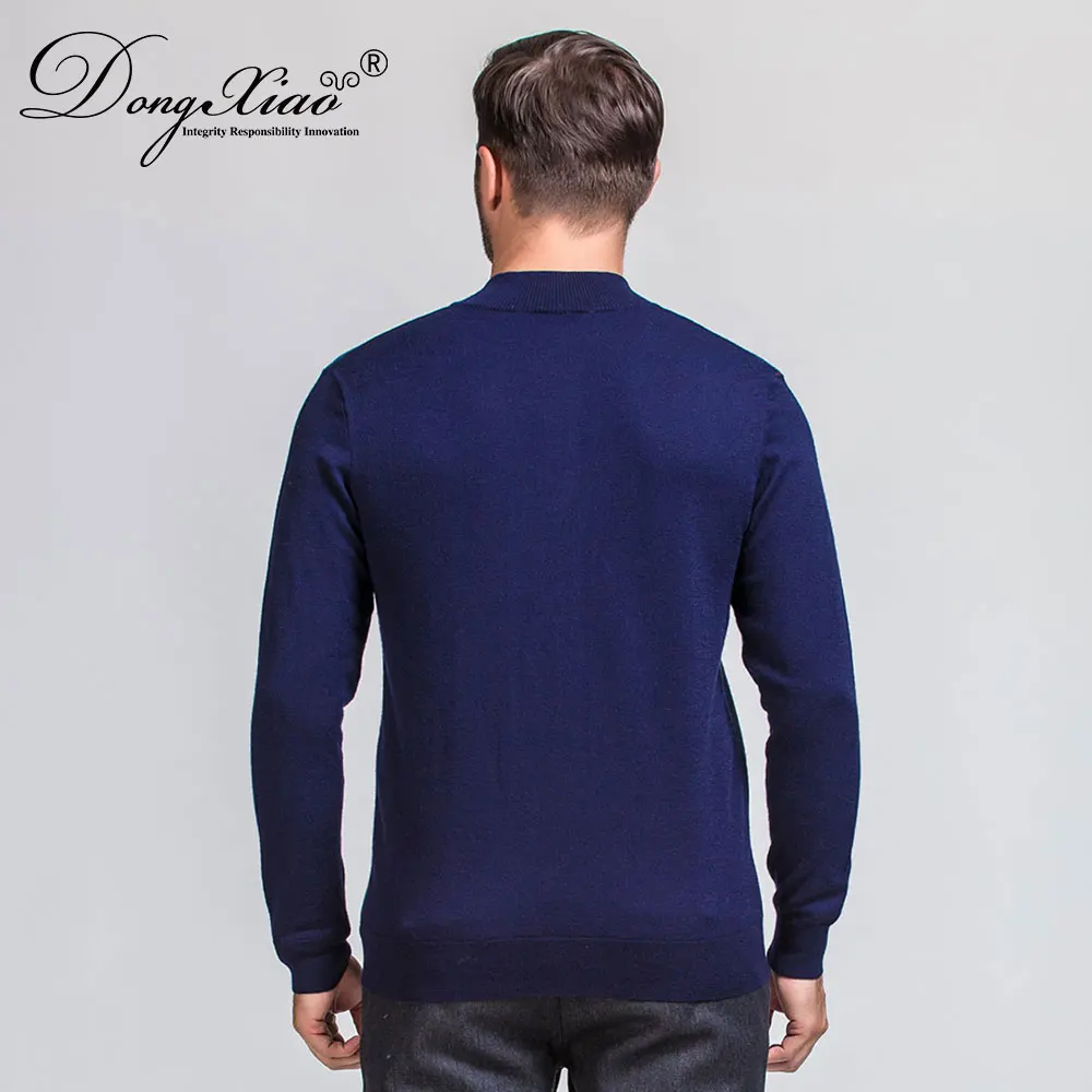 OEM Men Sweater Polo Neck Style Knitted Man 100% Cashmere Pullover