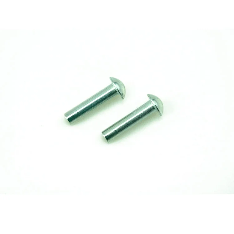 Nonstandard custom plated flat round head  semi-tubular rivets