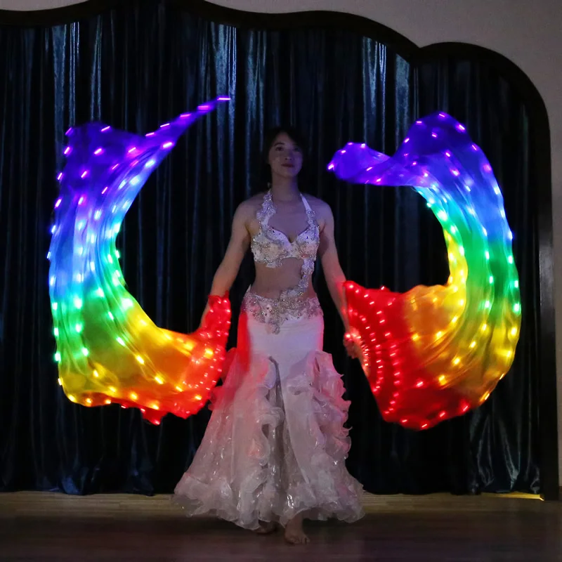 Safe Light Up Belly Dance Stage Led Fan For Ladies bellyqueen