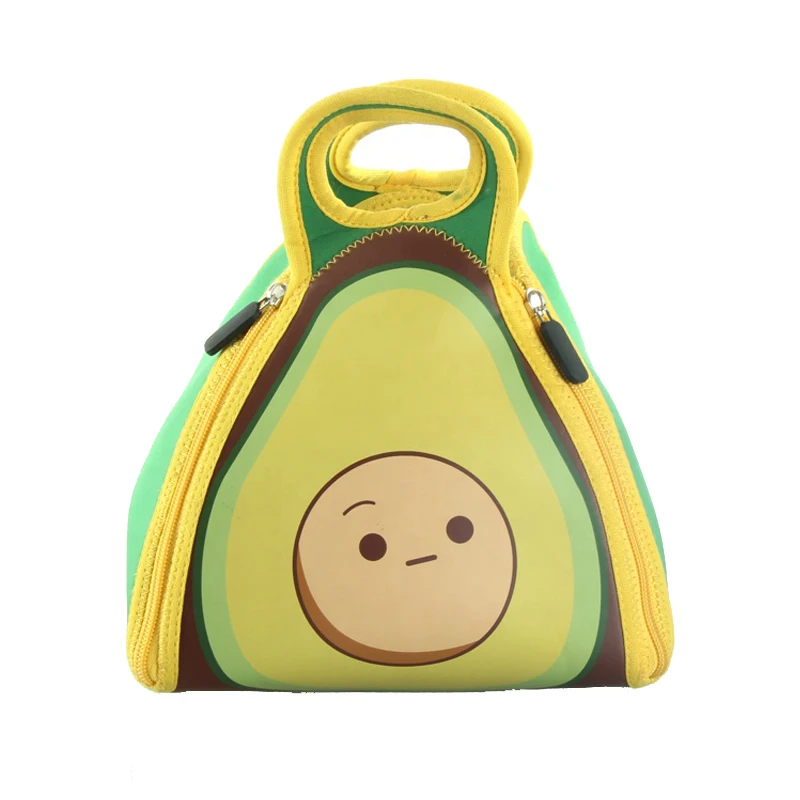 Developable Neoprene Lunch Bag Custom Logo Printed Insulated Cooler Bag Picnic Box Tote With Zipper Tote Bags