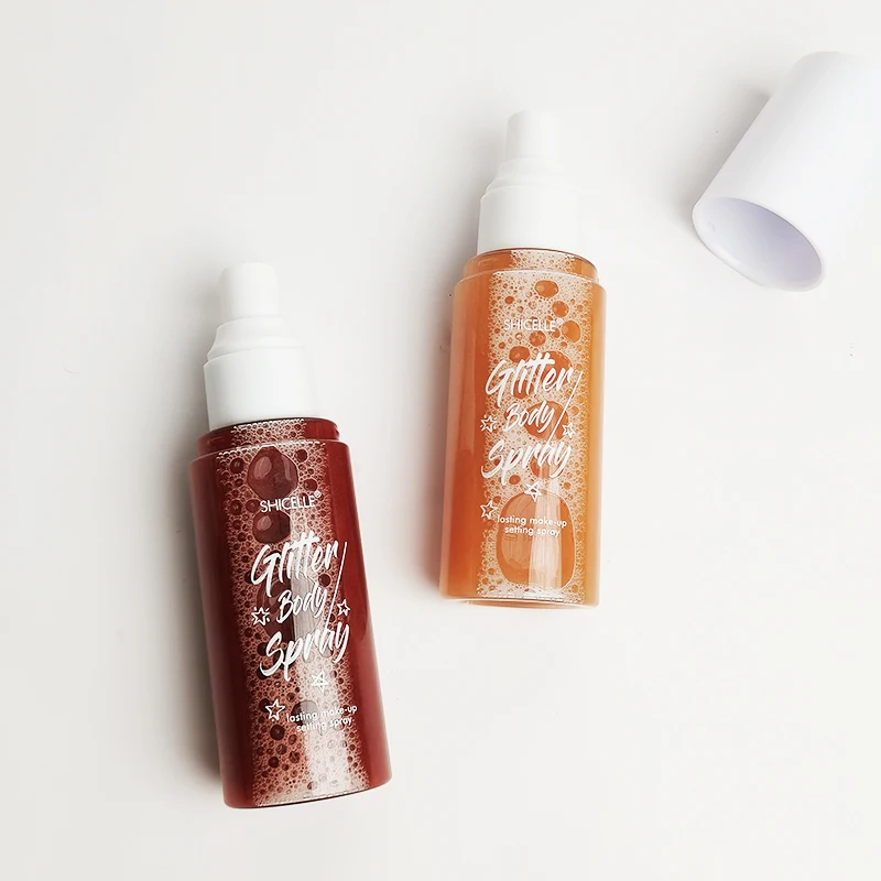 SHICELLE Shimmer Spray Highlight Vegan Private Label Makeup Long Lasting Bronze Golden Glow Glitter Body Shimmer