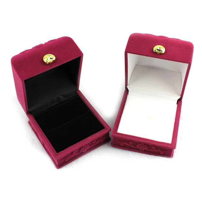 Flap design jewelry box paper with satin fabric inside wholesale