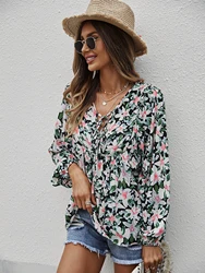 Ladies boho chic blouse and tops shirt ladies v neck lace tie hollow out bohemian cute tops blouse shirt boho clothing