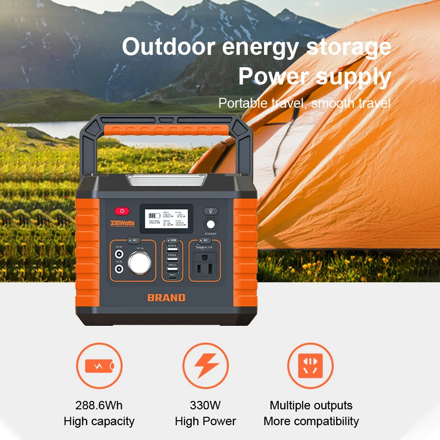  Power station 330w 500W 1000w Solar for Outdoors Camping emergency portable solar power with uk eu kr us german au