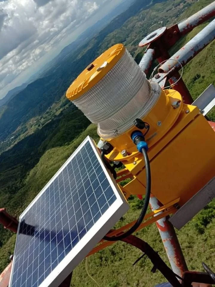 DLT10S LED Solar powered aircraft beacon light for tower crane,aircraft obstruction lamp